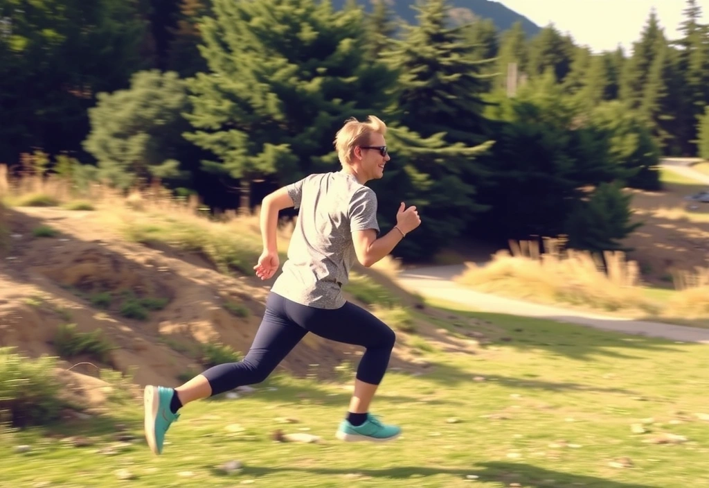 Persona corriendo al aire libre con energía