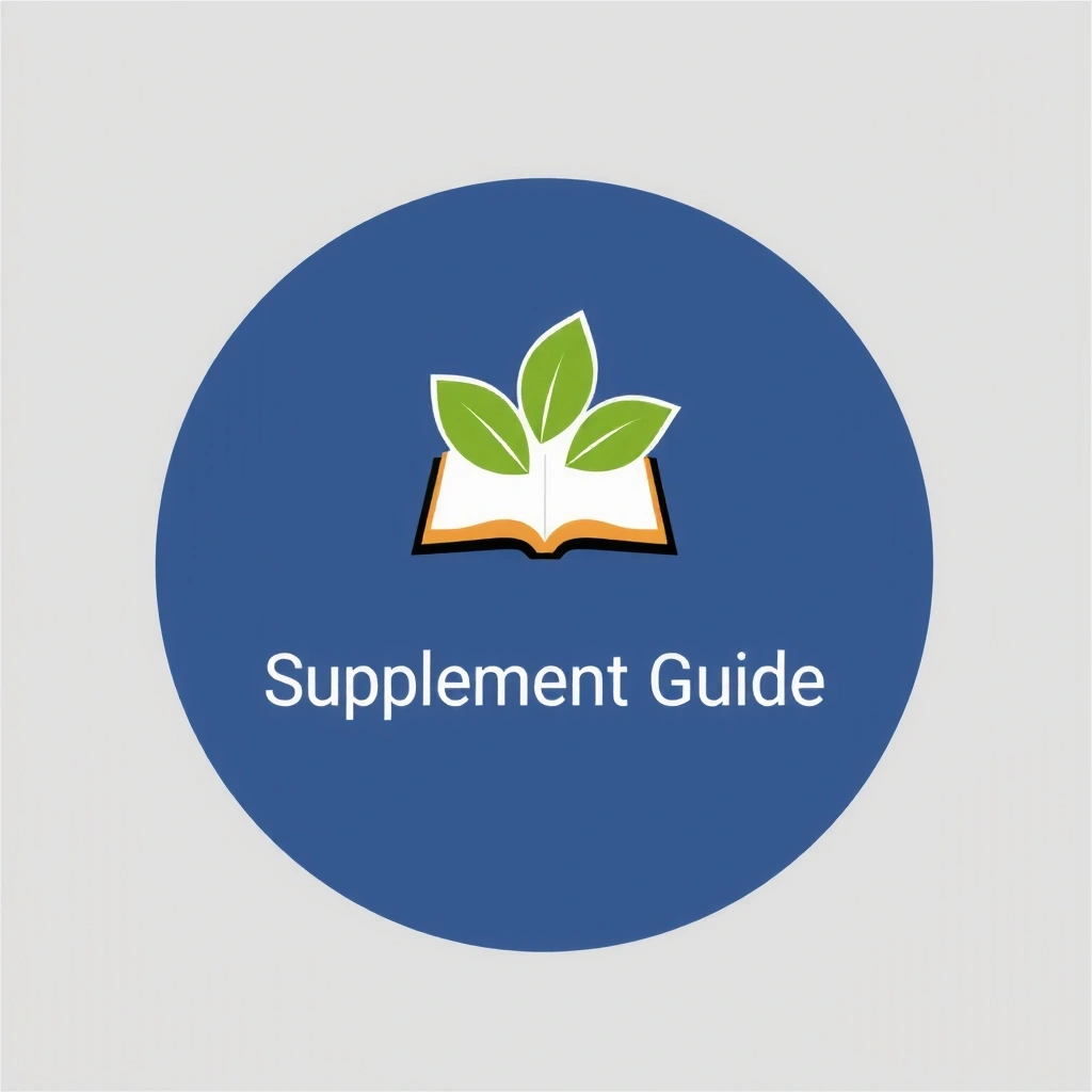 Icono de guía de suplementos, con un libro abierto y hojas verdes