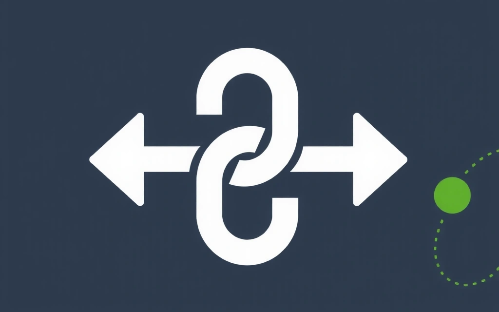 Icono de enlace con flechas que se conectan